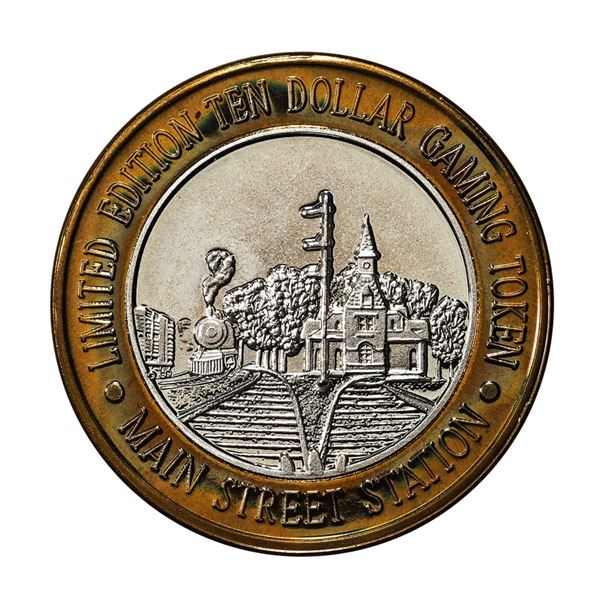 .999 Silver Main Street Station Las Vegas, NV $10 Limited Edition Casino Gaming Token