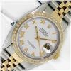 Image 1 : Rolex Men's Two Tone White Roman Datejust Wristwatch