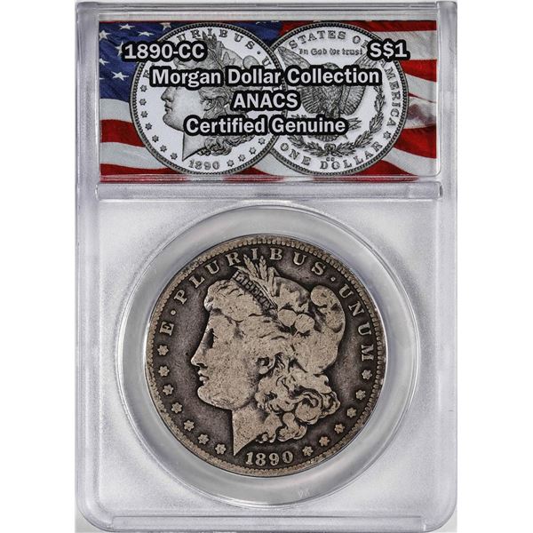 1890-CC $1 Morgan Silver Dollar Coin ANACS Genuine
