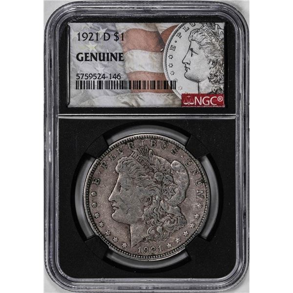 1921-D $1 Morgan Silver Dollar Coin NGC Genuine