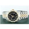 Image 6 : Rolex Men's Two Tone Black Pyramid Diamond Datejust Wristwatch