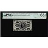 Image 1 : 1863 2nd Issue 10 Cents Fractional Currency Note Fr.1244 PMG Choice Uncirculated 63EPQ