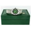 Image 9 : Rolex Men's Stainless Steel Diamond and Emerald Datejust Wristwatch