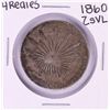 Image 1 : 1860 ZsVL Mexico 4 Reales Silver Coin