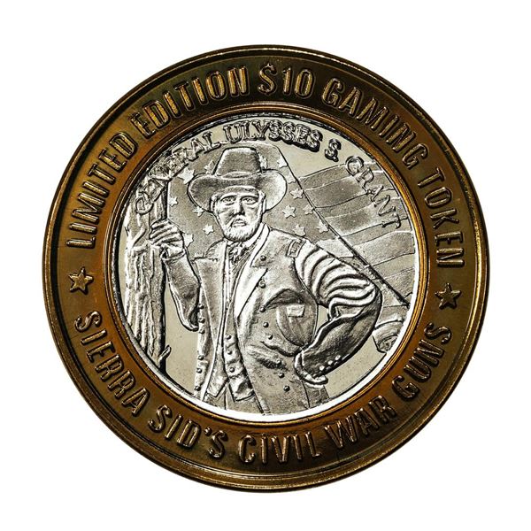 .999 Silver Sierra Sids Sparks, Nevada $10 Casino Limited Edition Gaming Token