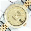 Image 1 : Rolex Men's Two Tone Champagne Diamond Datejust Wristwatch