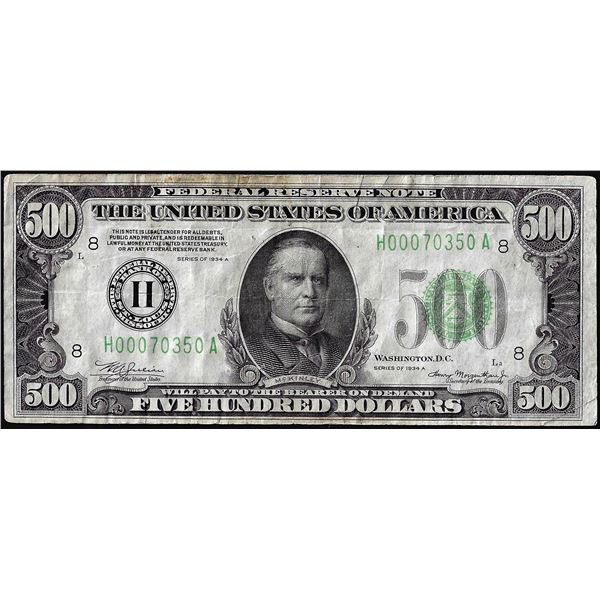 1934A $500 Federal Reserve Note St. Louis