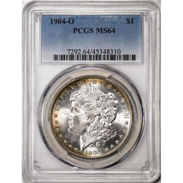 1904-O $1 Morgan Silver Dollar Coin PCGS MS64 Nice Toning