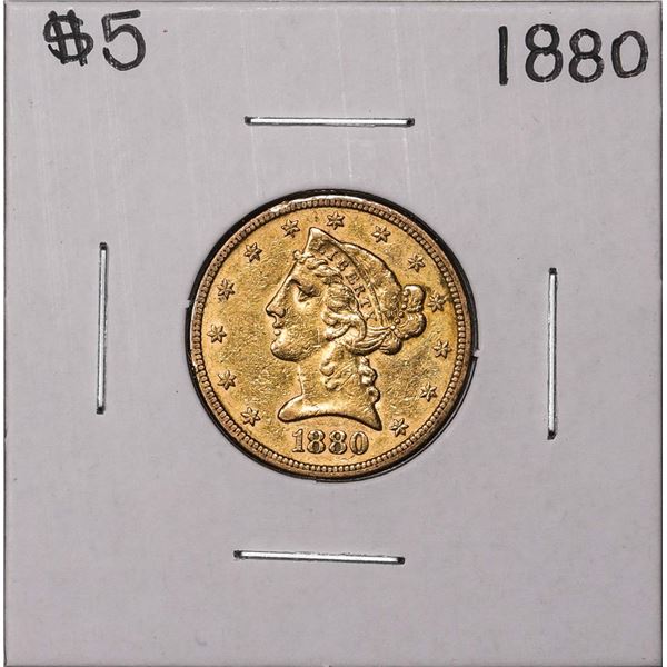1880 $5 Liberty Head Half Eagle Gold Coin