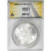 Image 1 : 1880-O Micro O $1 Morgan Silver Dollar Coin ANACS MS61