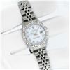 Image 3 : Rolex Ladies Stainless White Roman Pyramid Diamond Datejust Wristwatch