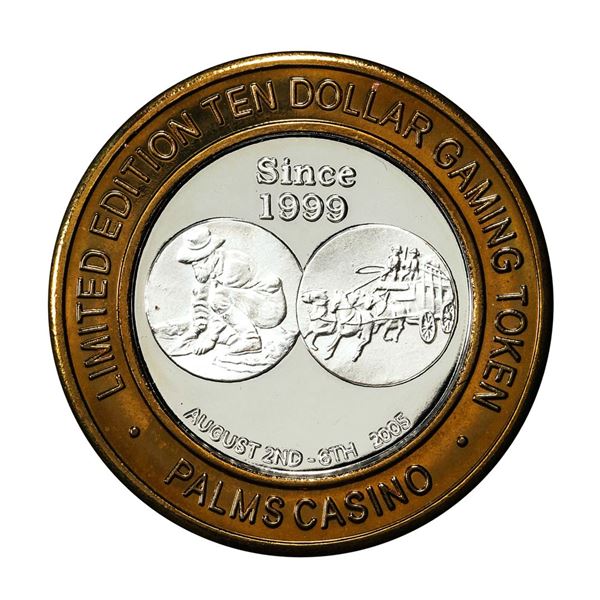 .999 Silver Palms Casino Las Vegas, NV $10 Casino Limited Edition Gaming Token