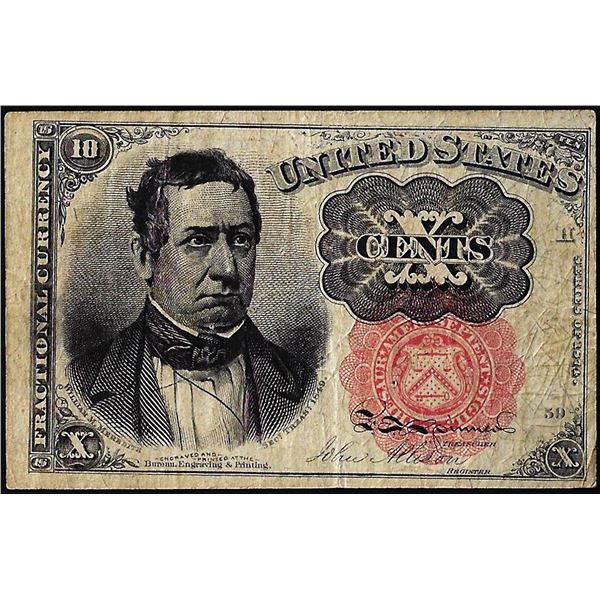 1874 Fifth Issue Ten Cents Fractional Currency Note