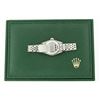 Image 9 : Rolex Ladies Stainless Steel Diamond Oyster Perpetual Datejust Wristwatch Rolex Box
