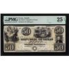 Image 1 : 1840 $50 Republic of Texas Austin, TX Obsolete Bank Note TXCRA7 PMG Very Fine 25EPQ