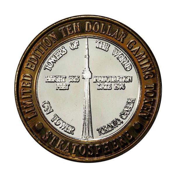 .999 Silver Stratosphere Las Vegas, Nevada $10 Casino Limited Edition Gaming Token