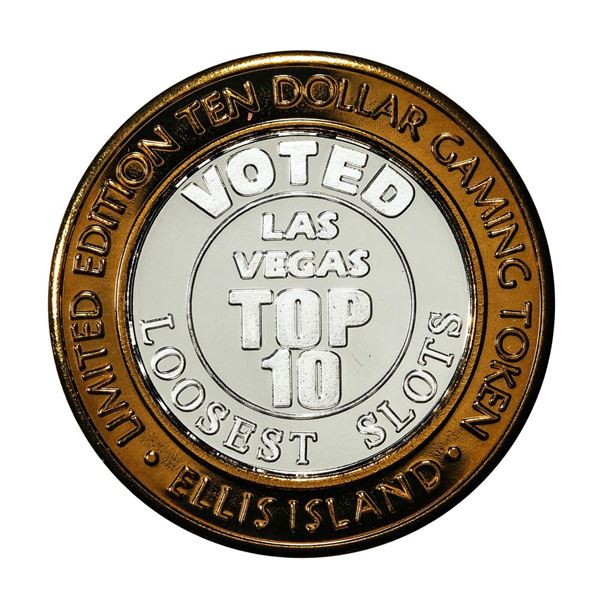 .999 Silver Ellis Island Casino & Brewery Las Vegas $10 Limited Edition Gaming Token