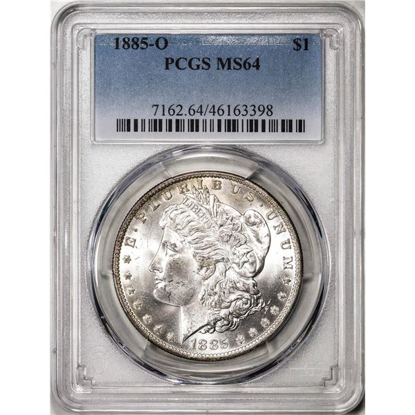 1885-O $1 Morgan Silver Dollar Coin PCGS MS64