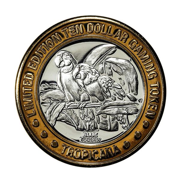 .999 Silver Tropicana Las Vegas, Nevada $10 Casino Limited Edition Gaming Token