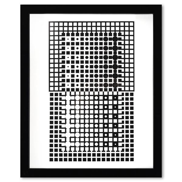 Victor Vasarely (1908-1997) Print Mixed Media On Paper