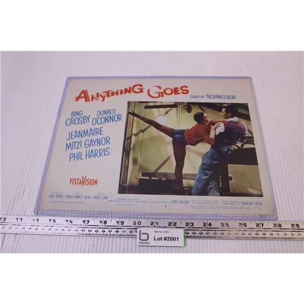 1956 Anything Goes Lobby Card Ft. Big Crosby, Donald O'Connor, Mitzi Gaynor (11x14)