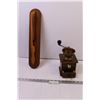 Crosser Coffee Grinder + Bread Knife on Wall Hanging Board