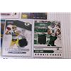 Image 4 : (5) NFL Jersey Cards + (4) NBA Rookie Cards and Jalen Hurts Card)