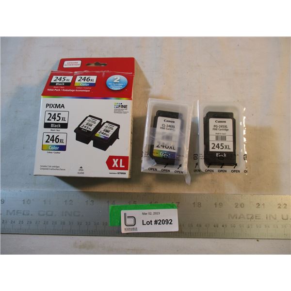 Canon Printer Cartridges, box opened but not used(245XL-246XL)