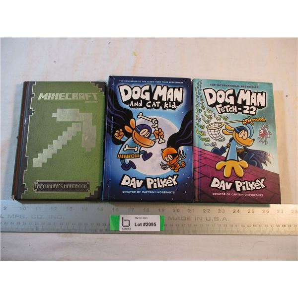 (3) Kid's books- DogMan and Minecraft