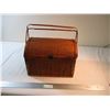 Rattan-Wicker Decorative Covered Picnic Basket(15.5x10.75x10.5 deep)