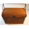 Image 2 : Rattan-Wicker Decorative Covered Picnic Basket(15.5x10.75x10.5 deep)
