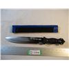 Black Rubber Handled Knife with 10" Blade(440 Stainless Steel)