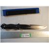 Image 4 : Black Rubber Handled Knife with 10" Blade(440 Stainless Steel)