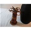 Image 4 : Dark 26" Tall,9" Wide Decorative Container, with 8.5" Tall Ornament(Natural Materials)