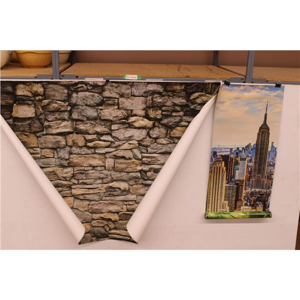 (5) Wall Posters-(3) 55x39 Rock Prints, (1) 23x 16 Map, (1) 17x47 Reversible Landscape