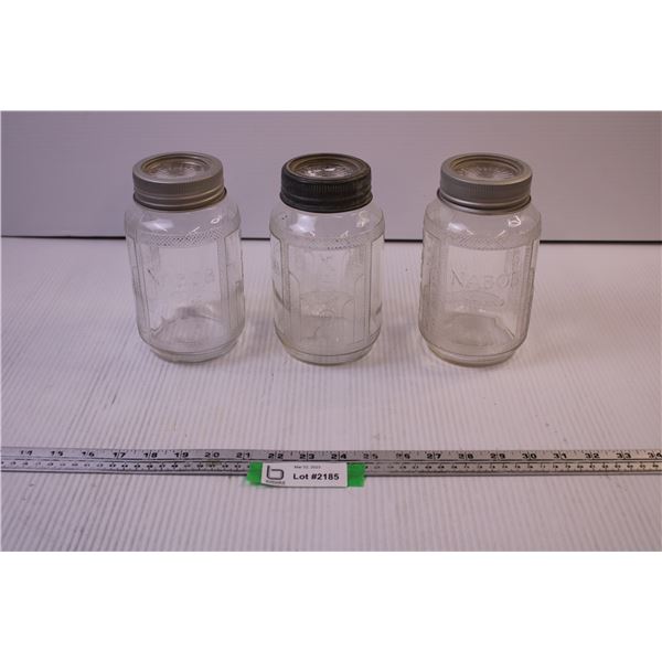 (3) Nabob Glass Jars