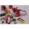 Image 4 : Pokemon Tin w/ Pokemon Badges, Pokemon Toys, and Game Pieces