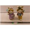 Image 1 : (2) Porcelain Rabbit Figurines