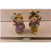 Image 1 : (2) Porcelain Rabbit Figurines