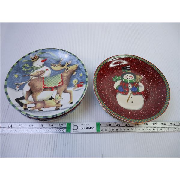 (11) Christmas Dessert/Salad Plates