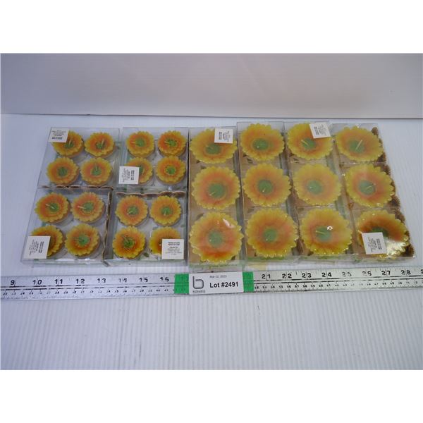 (8) Pkgs. of Sunflower Candles-(4) Large-(4) Small-may be Citronella