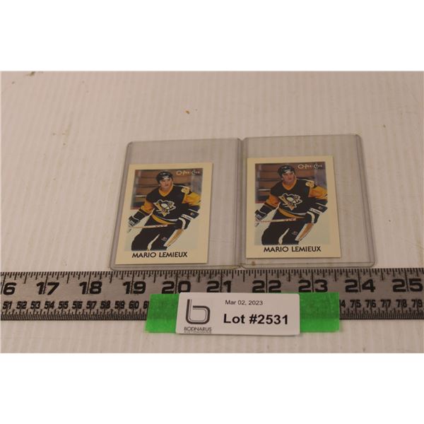 (2) 1987 OPC Mario Lemieux Cards