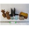 Marble Owl - Marble letter & Pen Holder - Carved Pineapples - Wood Box - Book Ends - Toothpick Holde