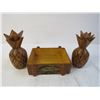 Image 3 : Marble Owl - Marble letter & Pen Holder - Carved Pineapples - Wood Box - Book Ends - Toothpick Holde