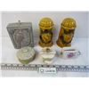 Image 1 : Salt & Pepper Shakers - Marble Trinket Boxes - Perfume Bottle - Tooth Paste Tube Holder