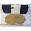 Image 1 : Wicker Place Mats? - Canvas Painting - (2) Plastic Trays