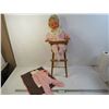 Image 1 : Vintage Doll w/Highchair - Blanket & Outfit