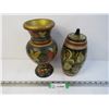 Wooden Vase (cracked) - Wooden Jar w/Lid