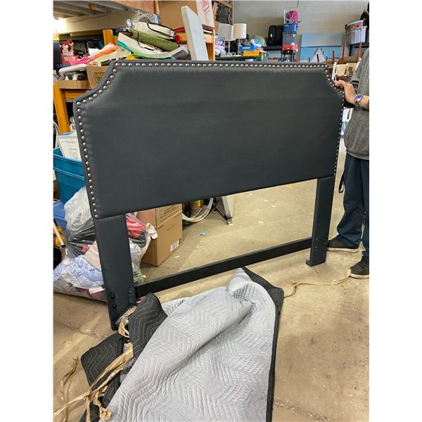 Queen headboard and metal rails