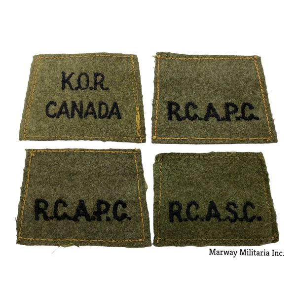 Lot of 4 WW2 Canadian Shoulder Flashes